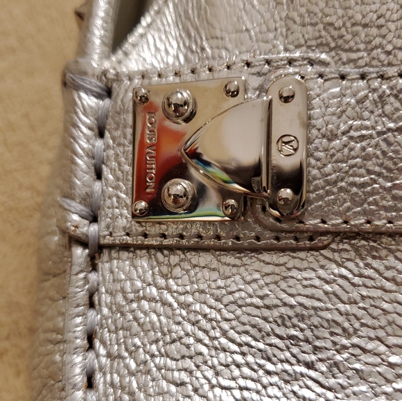 AUTHENTIC Louis Vuitton Silver Studded Driving Loafers EU37.5 PERFECT CONDITION - Picture 4 of 16